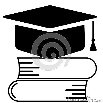 Education icon university avatar. University avatar. Education icon isolated on white background Cartoon Illustration