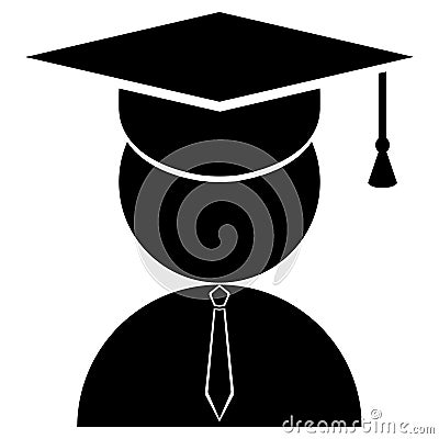 Education icon university avatar. University avatar. Education icon isolated on white background Cartoon Illustration