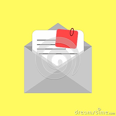 Simple Open Mail Vector Illustration