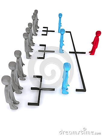 Simple organizational structure Stock Photo