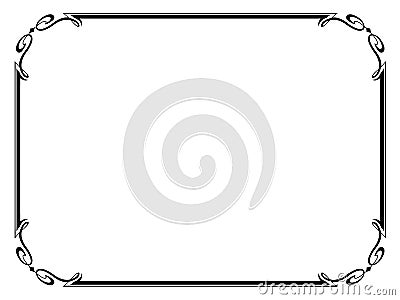 Simple ornamental decorative frame Vector Illustration