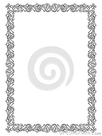 Simple ornamental decorative frame Vector Illustration