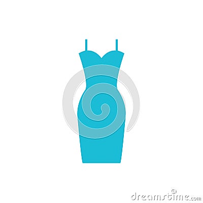 Simple outline dress icon. Vector Illustration