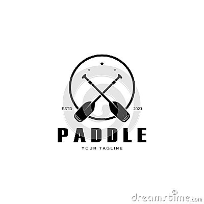 simple paddle logo,design for surfing,rafting,canoe,boat,surfing and rowing equipment business,vector Vector Illustration