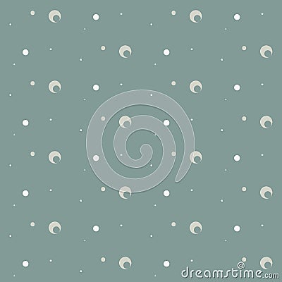 Simple pale seamless pattern with light polka dot on green background Vector Illustration