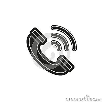 Simple Phone Call Vector Icon Stock Photo