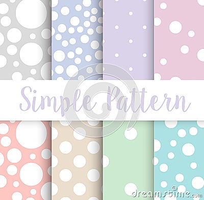 Simple polka dot circle Vector Illustration