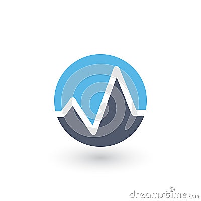 simple pulse circle logo template, Simple Healht Care logo template, Health Center Logo design, vector illustration isolated on Cartoon Illustration