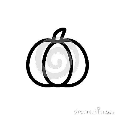 Simple pumpkin icon vector, pumpkin sign on white background Stock Photo