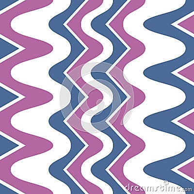 Simple purple blue scalloped seamless pattern Vector Illustration