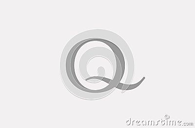 Simple Q alphabet letter logo icon template company Vector Illustration