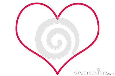 A simple Red Clipart Heart Stock Photo