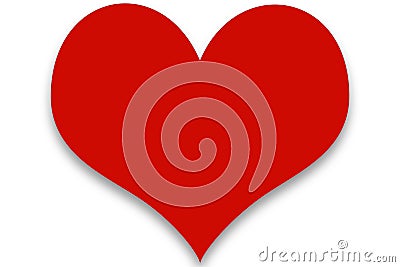 Simple Red Clipart Heart Stock Photo