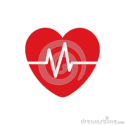 Heart health concept icon logo Vector Illustration