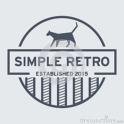 Simple Retro Logo Template Vector Illustration