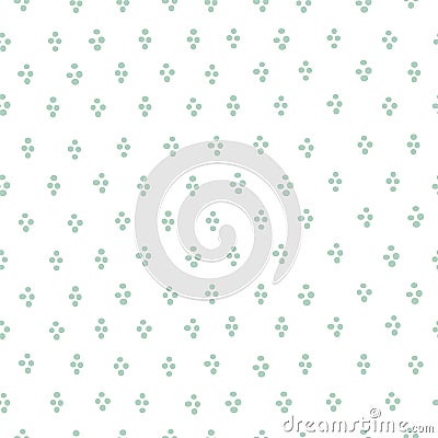 Simple round mint blob confetti seamless vector print Vector Illustration