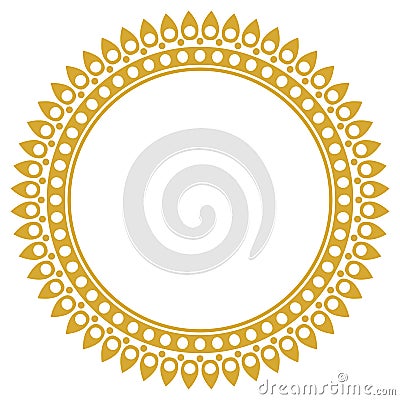 Simple round ornate frame Vector Illustration