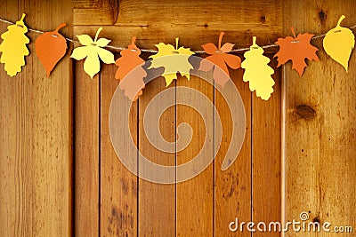 Simple, rustic country style Fall Thanksgiving home decorations paper Stock Photo