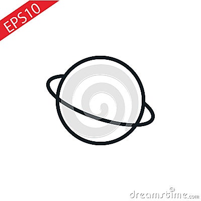 Simple Saturn vector icon Eps10. Stock Photo