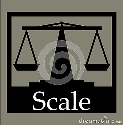 Simple Scale ( Balance ) silhouette Vector Illustration