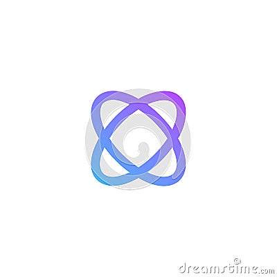Simple science medicine icon. chemistry atom symbol. Stock vector illustration isolated on white background Cartoon Illustration