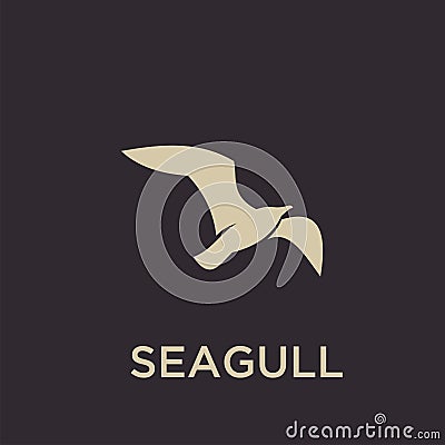 Simple seagull logo black outline line set silhouette logo icon designs vector for logo icon stamp Vector Illustration