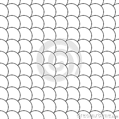 Simple seamless pattern diagonal fish scales Vector Illustration