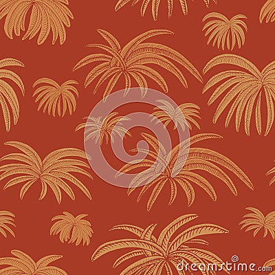 Golden Palms. Stock Photo