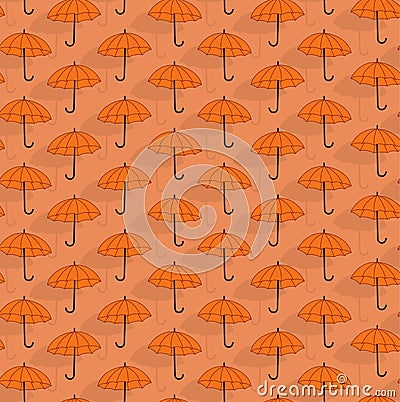 Simple seamless pattern with umbrellas Vector Illustration