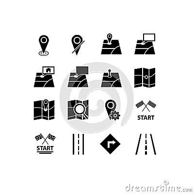Simple Set of Approve Related Vector Line Icons. Contains such Icons as road, navigator, map, car and more. 48x48 Pixel Perfect Stock Photo