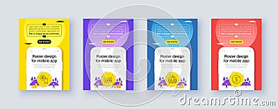 Simple set of Freezing click, Infographic graph and Group line icons. For web application. Vector Vector Illustration
