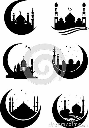 Vector mosque silhouette Vector Illustration