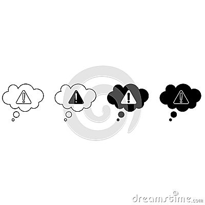 Simple Set of Warnings Related Vector Icons. Contains such signs as Alert, Exclamation illustration sign collection. Warning symb Vector Illustration