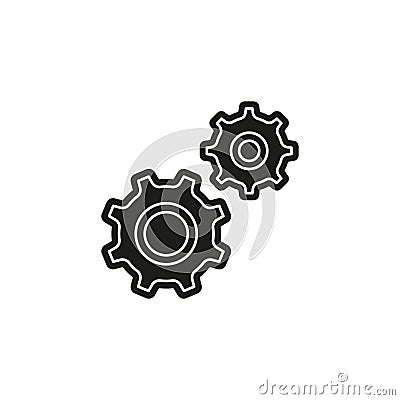 Simple Settings Vector Icon Vector Illustration