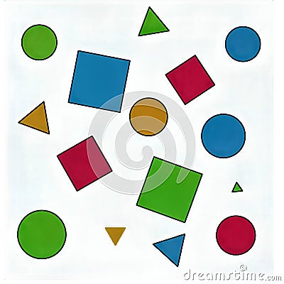 simple shape and colorful time Stock Photo