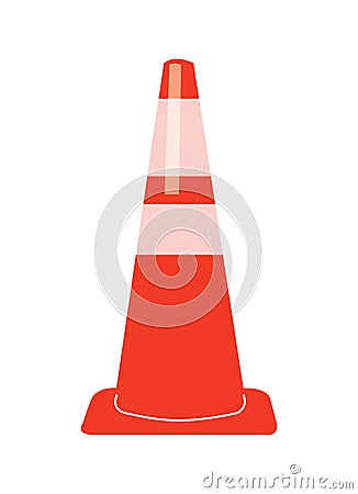 Simple traffic cone iillustration Vector Illustration