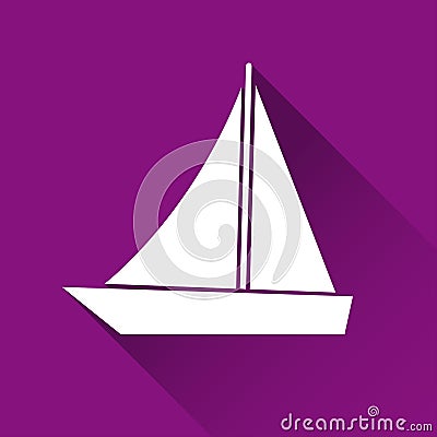 Simple ship icon, boat symbol, modern flat style icon Vector Illustration