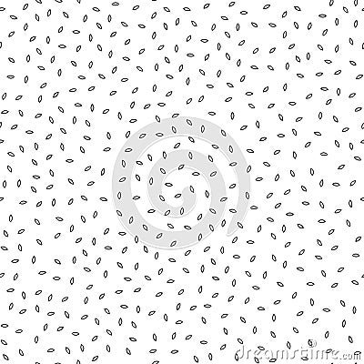 Simple small black and white leaves seamless pattern, vector Vector Illustration