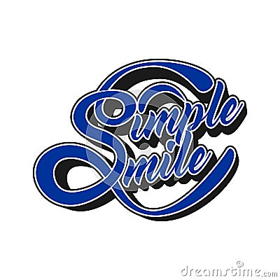 Simple Smile Typography Vector Illustration