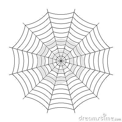 Simple spider cobweb illustration isolated on background. Vector Illustration