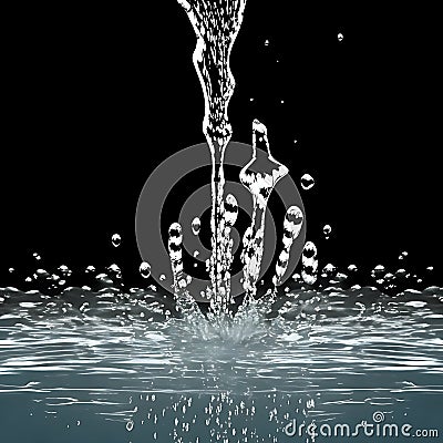 simple splash of water Stock Photo