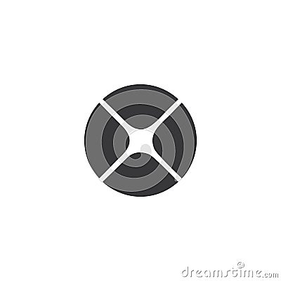 Simple star circle geometric logo vector Vector Illustration