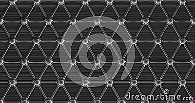 Simple steel molecular structure Stock Photo