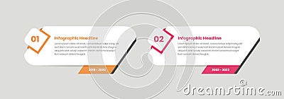 Simple steps infographic label presentation abstract card design Vector Illustration