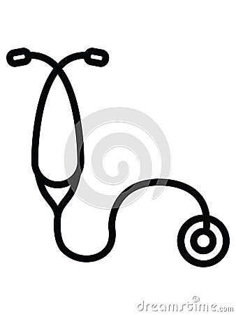 Simple Stethoscope Icon Vector Illustration