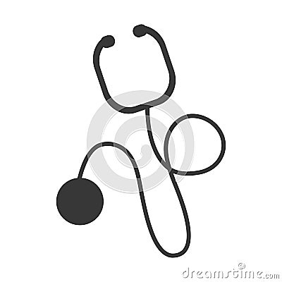 simple stethoscope icon Cartoon Illustration