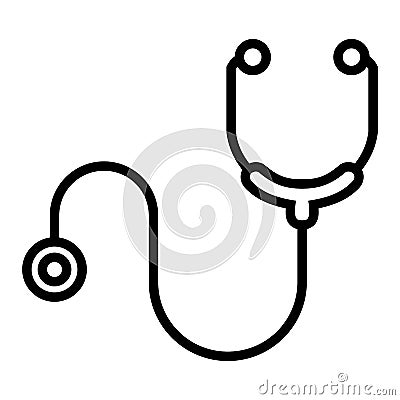Simple stethoscope icon on white background Vector Illustration