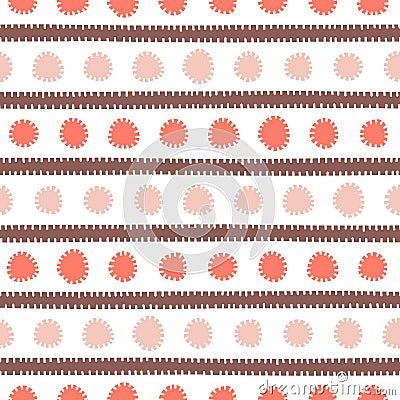 Simple striped seamless pattern. Cute print for textiles. Vector Vector Illustration