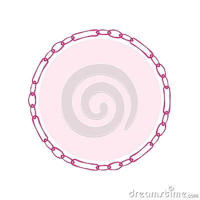 Simple style round jewelry frame template Vector Illustration