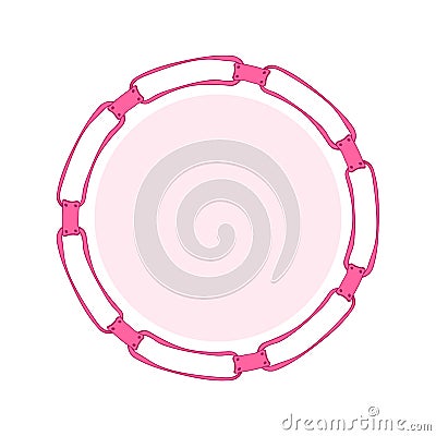 Simple style round jewelry frame template Vector Illustration